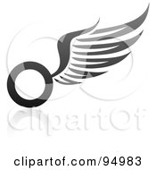 Poster, Art Print Of Black And Gray Wing Logo Design Or App Icon - 12