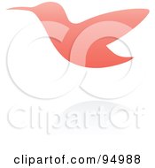 Poster, Art Print Of Pink Hummingbird Logo Design Or App Icon - 4