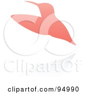 Poster, Art Print Of Pink Hummingbird Logo Design Or App Icon - 1