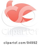 Royalty-Free (RF) Clipart Illustration of a Pink Dove Logo Design Or App Icon - 3 by elena #COLLC94992-0147