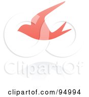 Royalty Free RF Clipart Illustration Of A Pink Swallow Logo Design Or App Icon 4