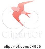 Poster, Art Print Of Pink Swallow Logo Design Or App Icon - 2
