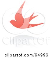 Poster, Art Print Of Pink Swallow Logo Design Or App Icon - 1