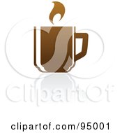 Royalty Free RF Clipart Illustration Of A Brown Coffee Logo Design Or App Icon 2 by elena