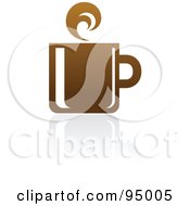 Poster, Art Print Of Brown Coffee Logo Design Or App Icon - 4