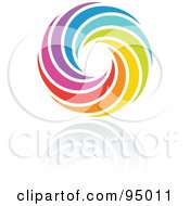Poster, Art Print Of Rainbow Circle Logo Design Or App Icon - 13