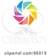 Rainbow Circle Logo Design Or App Icon - 7