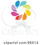 Rainbow Circle Logo Design Or App Icon - 1