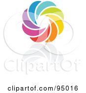 Poster, Art Print Of Rainbow Circle Logo Design Or App Icon - 2