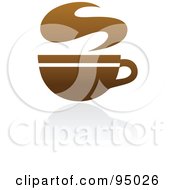 Poster, Art Print Of Brown Coffee Logo Design Or App Icon - 3