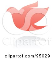 Pink Dove Logo Design Or App Icon - 2