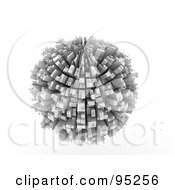 Royalty Free RF Clipart Illustration Of A 3d Rendered Overpopulated Planet Covered In Skyscrapers