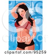 Royalty Free RF Clipart Illustration Of A Bathing Suit Model 2 by mayawizard101