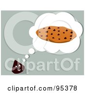 Poster, Art Print Of Chocolate Chip Thinking Of A Cookie