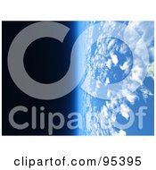 Royalty Free RF Clipart Illustration Of A View Of Earths Atmosphere From Space