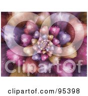 Royalty Free RF Clipart Illustration Of A Watercolor Fractal Flower Background