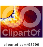 Royalty Free RF Clipart Illustration Of A Fractal Solar Sun Storm Background by ShazamImages