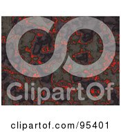 Royalty Free RF Clipart Illustration Of A Background Of Hot Lava With A Hardening Surface