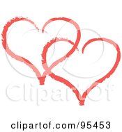 Poster, Art Print Of Red Heart Outline Design - 7