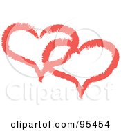 Poster, Art Print Of Red Heart Outline Design - 8