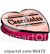 Poster, Art Print Of Pink Valentine Heart Chocolate Box