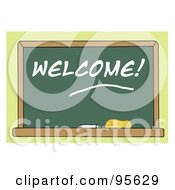 Poster, Art Print Of Welcome Chalkboard In A Class Room