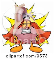 Clipart Picture Of A Heart Organ Mascot Cartoon Character Dressed As A Super Hero