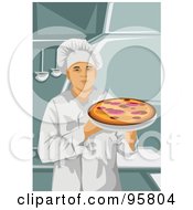 Royalty Free RF Clipart Illustration Of A Male Professional Chef 7