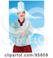 Royalty Free RF Clipart Illustration Of A Male Professional Chef 13