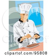Royalty Free RF Clipart Illustration Of A Male Professional Chef 10
