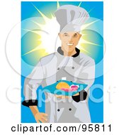 Royalty Free RF Clipart Illustration Of A Male Professional Chef 9