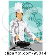 Royalty Free RF Clipart Illustration Of A Male Professional Chef 1