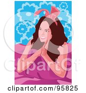 Royalty Free RF Clipart Illustration Of A Sexy Woman Wearing Bunny Ears 3