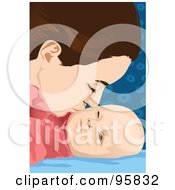 Royalty Free RF Clipart Illustration Of A Loving Mom And Baby 4 by mayawizard101