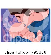 Royalty Free RF Clipart Illustration Of A Dad With Baby 2 by mayawizard101