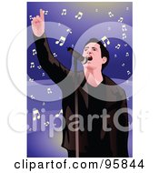 Poster, Art Print Of Performing Male Singer - 2