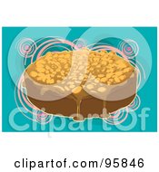 Royalty Free RF Clipart Illustration Of A Sweet Dripping Cake by mayawizard101