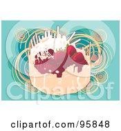 Royalty Free RF Clipart Illustration Of A Sweet Cake With Strawberries by mayawizard101