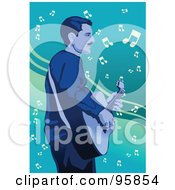 Poster, Art Print Of Guitarist Guy - 2