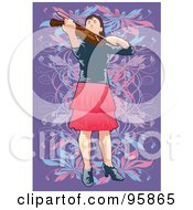 Royalty Free RF Clipart Illustration Of A Passionate Violinist 2 by mayawizard101
