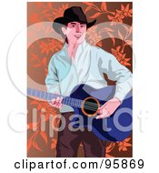 Royalty Free RF Clipart Illustration Of A Guitarist Guy 11 by mayawizard101