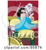 Poster, Art Print Of Male Drummer - 1