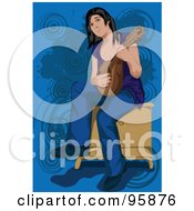 Poster, Art Print Of Guitarist Woman - 1