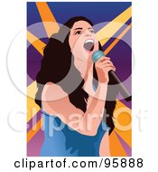 Poster, Art Print Of Performing Female Singer - 3