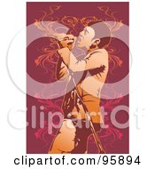 Royalty Free RF Clipart Illustration Of A Performing Male Singer 12