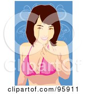 Royalty Free RF Clipart Illustration Of A Bathing Suit Model 13 by mayawizard101