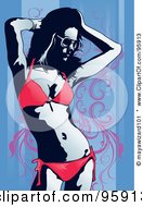 Royalty Free RF Clipart Illustration Of A Bathing Suit Model 6 by mayawizard101
