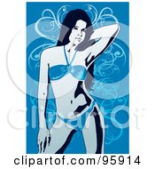 Royalty Free RF Clipart Illustration Of A Bathing Suit Model 5 by mayawizard101