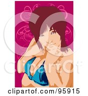 Royalty Free RF Clipart Illustration Of A Bathing Suit Model 12 by mayawizard101