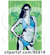 Royalty Free RF Clipart Illustration Of A Bathing Suit Model 9 by mayawizard101
